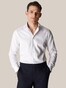 Eton Organic Cotton Signature Twill Contrast Medallion Pattern Shirt White