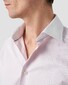 Eton Organic Cotton Signature Twill Duo Stripe White Collar Shirt Light Pink