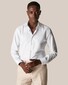 Eton Organic Cotton Signature Twill Subtle Floral Contrast Overhemd Wit