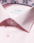 Eton Organic Cotton Signature Twill Uni Floral Contrast Details Shirt Pink