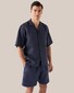 Eton Organic Linen Resort Shorts Elasticated Waistband Bermuda Navy