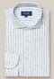 Eton Organic Linen Wide Stripe Pattern Shirt Light Blue