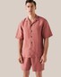 Eton Organic Linnen Resort Short Sleeve Overhemd Rood