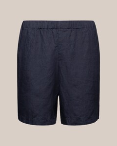 Eton Organic Linnen Resort Shorts Elasticated Waistband Bermuda Navy