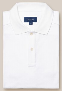 Eton Organic Supima Cotton Piqué Uni Color Polo Wit