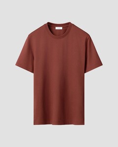 Eton Organic Supima Cotton Uni Single Jersey T-Shirt Donker Rood Melange