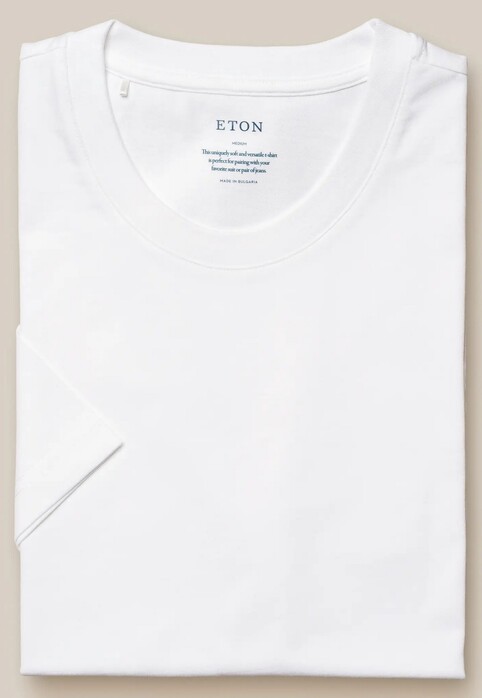 Eton Organic Supima Cotton Uni Single Jersey T-Shirt White