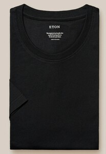Eton Organic Supima Cotton Uni Single Jersey T-Shirt Zwart