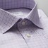 Eton Overcheck Twill Shirt Purple