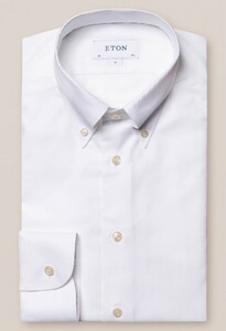 Eton Oxford Button Down Uni Overhemd Wit