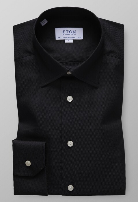Eton Oxford Button Under Overhemd Licht Grijs Melange