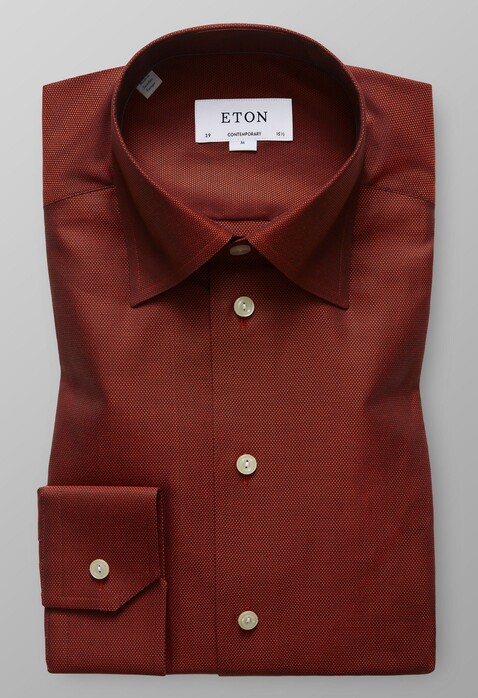 Eton Oxford Button Under Overhemd Roodroze