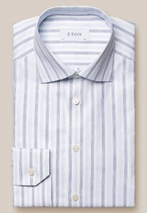 Eton Oxford Multi Stripe Subtle 3D Effect Shirt Light Blue