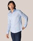 Eton Oxford Piqué Knitted Uni Wide Spread Collar Overhemd Licht Blauw