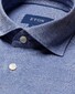 Eton Oxford Piqué Knitted Uni Wide Spread Collar Shirt Blue
