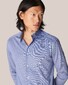 Eton Oxford Piqué Knitted Uni Wide Spread Collar Shirt Blue