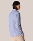 Eton Oxford Piqué Mélange Knitted Overhemd Blauw