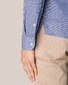 Eton Oxford Piqué Mélange Knitted Shirt Blue