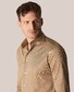 Eton Oxford Piqué Overhemd Midden Bruin