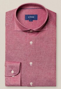 Eton Oxford Piqué Overhemd Rood
