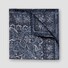 Eton Oxford Silk Allover Paisley Pattern Pocket Square Navy