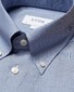 Eton Oxford Solid Lightweight Organic Cotton Button Down Overhemd Donker Blauw