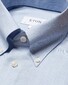 Eton Oxford Solid Lightweight Organic Cotton Button Down Overhemd Licht Blauw