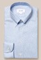 Eton Oxford Solid Lightweight Organic Cotton Button Down Shirt Light Blue