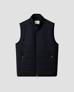 Eton Padded Wool Faux-Uni Body-Warmer Navy