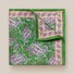 Eton Paisley Fantasy Linen Pocket Square Green