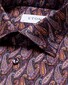 Eton Paisley Fantasy Pattern Signature Twill Overhemd Donker Paars