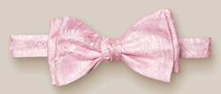 Eton Paisley Jacquard Silk Ready Tied Bow Tie Pink