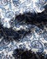 Eton Paisley Pattern Cotton Tencel Overhemd Blauw