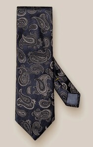 Eton Paisley Pattern Silk Tie Navy