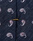 Eton Paisley Silk Linen Tie Dark Navy