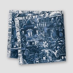 Eton Palm Tree Fantasy Pattern Pochet Navy