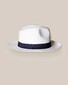 Eton Paper Straw Grosgrain Band Hat White-Navy