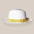 Eton Paper Straw Grosgrain Band Hat White-Yellow