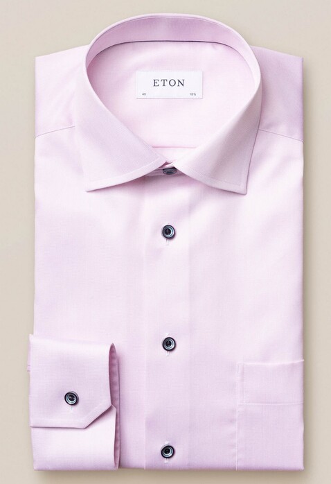 Eton Pastel Classic Signature Twill Shirt Pink