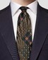 Eton Patchwork Pattern Tie Dark Green-Multi