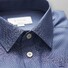 Eton Pinpoint Geometric Overhemd Donker Blauw Melange