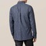 Eton Pinstripe Four Pocket Flanel Overshirt Blauw