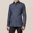 Eton Pinstripe Four Pocket Flanel Overshirt Blauw