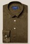 Eton Piqué Long Sleeve Button Under Polo Shirt Groen