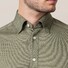 Eton Piqué Long Sleeve Button Under Polo Shirt Olive