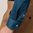 Eton Piqué Long Sleeve Button Under Polo Shirt Petrol