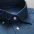Eton Piqué Long Sleeve Poloshirt Overhemd Donker Blauw