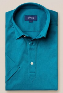 Eton Piqué Poloshirt Polo Blauw