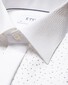 Eton Piqué Tuxedo Shirt with Swarovski Crystals White
