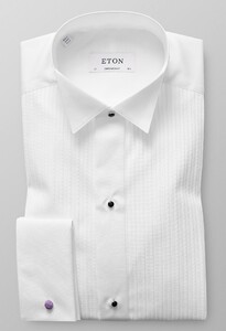 Eton Plissé Wing Shirt Overhemd Wit
